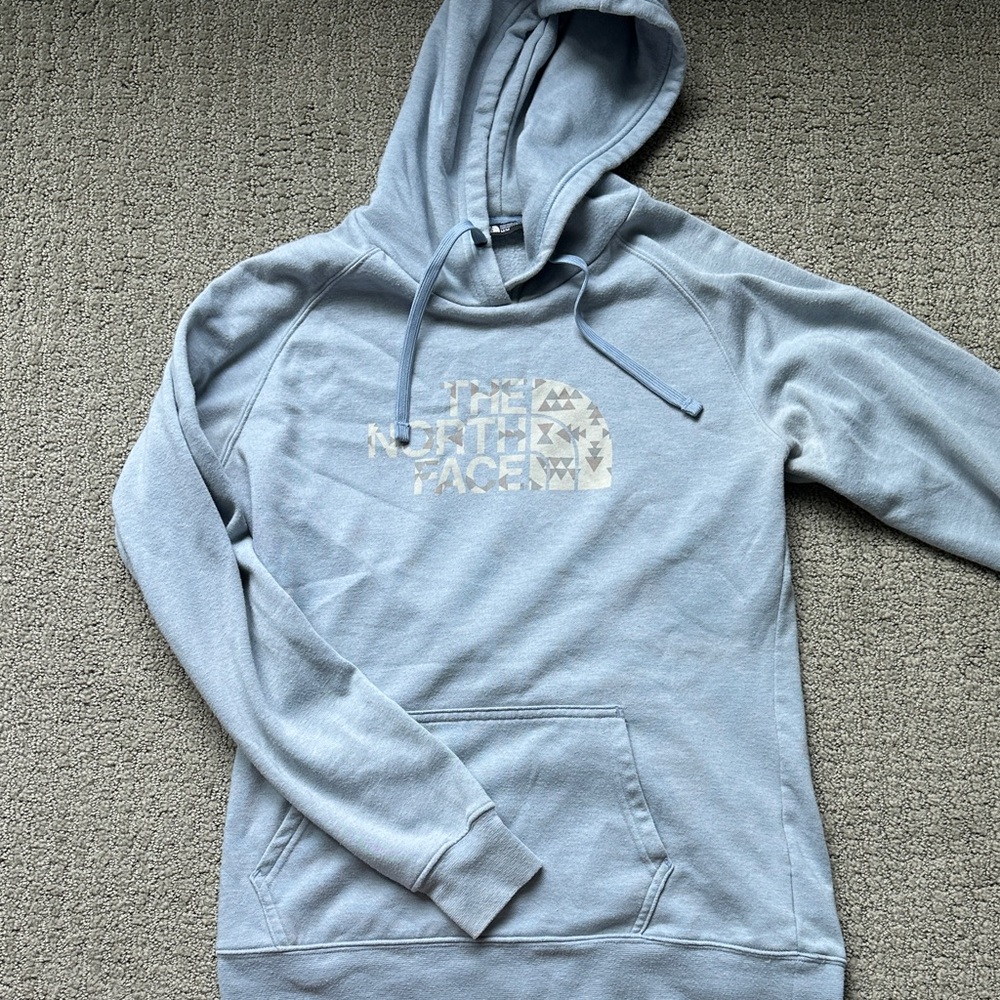The North Face Men's Light Blue Hoodie